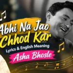 Abhi Na Jao Chhod Kar Lyrics & English Meaning | Asha Bhosle